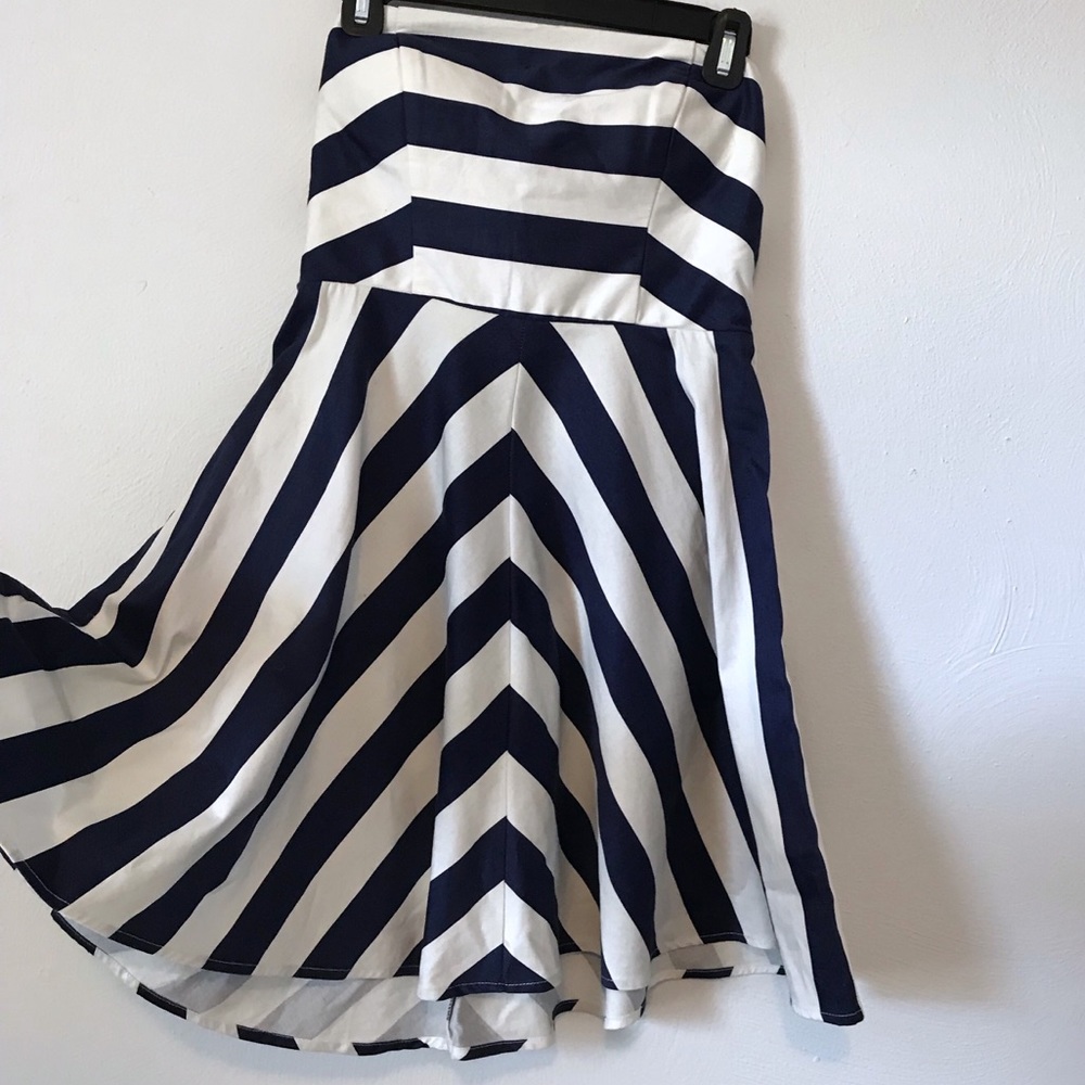Striped Strapless Dress